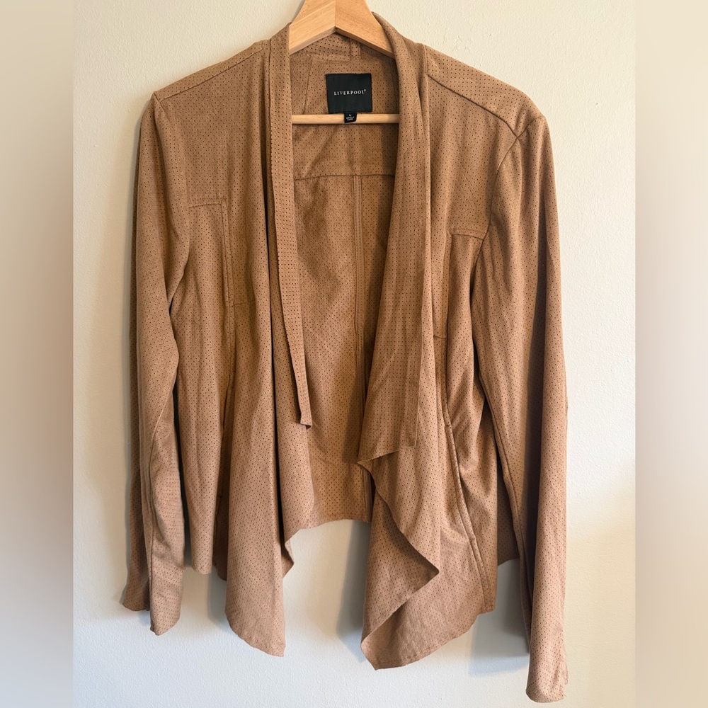 Liverpool Tan Women's Draped Blazer